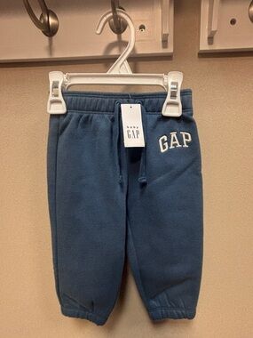 NWT Baby GAP bundle of three (3-6mo, 2x6-12mo) Dusty Blue Fleece Joggers